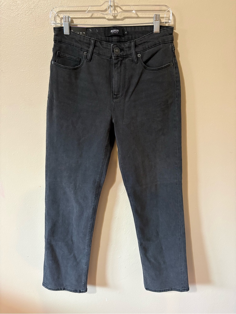 Hudson Mid Rise Straight Legs Jeans Womens size 4 NWT!! Black Night Time